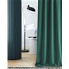 ROOM99 Tenda con nastro arricciato, Laurel, 140 x 280 cm, larghezza x altezza, oscurante, per soggiorno, camera da letto, colore verde scuro, 1 pezzo