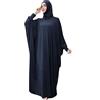 VJGOAL Donna 2020 Ramadan Abiti Musulmano con Turbante Manica a Pipistrello Taglie Forti Etnico Orientale Elegante Abaya Islamico Lungo Tinta Unita Nero Dress Maxi Dubai Cocktail Sera e Cerimonia