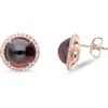 ALFIERI & ST. JOHN Orecchini in oro con granato ct. 10 e diamanti ct. 0,22