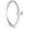 ALFIERI & ST. JOHN Anello in oro e diamanti baguette ct. 0,10