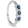 LUXURY MILANO Anello trilogy in oro con diamanti e zaffiri ct. 0,48