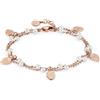 NOMINATION Bracciale in acciaio e argento con perle ciondoli fragola