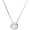 ALFIERI & ST. JOHN Collana punto luce cipollina Alfieri St&John in oro bianco con diamanti ct 0,27, colore G, purezza SI1. Lunghezza 41,5 cm
