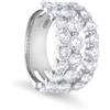 ORO&CO 925 Anello a fascia con zirconi bianchi