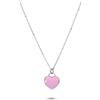 ALFIERI & ST. JOHN 925 Collana cuore in argento con cuore rosa