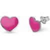 ALFIERI & ST. JOHN 925 Orecchini cuore in argento con cuore fucsia