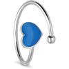ALFIERI & ST. JOHN 925 Anello in argento con cuore blu