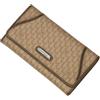 MONTBLANC Portafoglio da donna 8 scomparti con patta e portamonete, misura 19 cm di larghezza x 11 cm di lunghezza e 3 cm di profondità