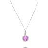 ALFIERI & ST. JOHN 925 Collana armonia con pietra rosa e zirconi