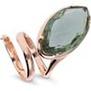 STANOPPI Anello in oro rosa con ametista verde idrotermale