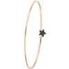 GOLD ART Bracciale rigido con stella in diamanti neri