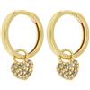 GOLD ART Orecchino in oro giallo con diamanti neri