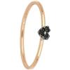 GOLD ART Anello in oro con cuore in diamanti brown