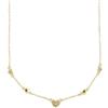 GOLD ART Collana in oro rosa e oro bianco, rodio nero con diamanti marroni