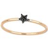GOLD ART Anello in oro rosa e oro bianco, rodio nero con diamanti neri
