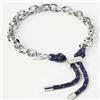 PDPAOLA Bracciale rope in argento con corda midnight nella chiusura