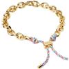 PDPAOLA Bracciale rope in argento placcato oro 18kt con corda multicolor nella chiusura