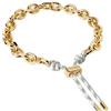 PDPAOLA Bracciale rope in argento placcato oro 18kt con corda grigia nella chiusura