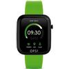 OPS Orologio smartwatch active cassa 43mmx38mm con cinturino in silicone verde fluo