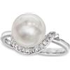 MAYUMI Anello in oro con diamanti ct. 0,10 e perla frash water