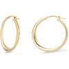 LUXURY MILANO Orecchini a cerchio bombati collezione hula hoop in argento giallo 925
