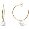 MAYUMI Orecchini a cerchio con perla fresh water