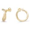 LUXURY MILANO Orecchini a cerchio torchon collezione hula hoop in argento giallo 925