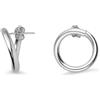 LUXURY MILANO Orecchini a cerchio collezione hula hoop in argento rodiato 925