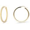 LUXURY MILANO Orecchini a cerchio spessi collezione hula hoop in argento giallo 925