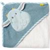 Fehn Asciugamano con cappuccio drago - poncho da bagno in spugna con cappuccio e simpatico motivo drago - assorbente e morbido - per neonati e bambini a partire da 0 mesi