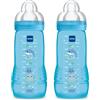 Mam - Biberon per seconda infanzia (da 6 mesi), tettarella tipo X, 330 ml, 2 pezzi, colorato
