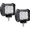 Willpower Barra LED Fuoristrada, Barra Luce a Led 10cm 18W Fascio Inondazione 12V - 24V Impermeabile Fari LED Luce da Lavoro Trattore Auto Veicoli 4x4 Atv UtV 4WD