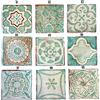 CERAMICHE CALTAGIRONE Piastrelle Ceramica Siciliana Oriental Dream 20 x 20 cm