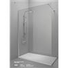 Colacril Parete Walk In Alluminio Spazzolato H200 Anticalcare 6mm Trasparente