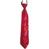 Dress Up America Cravatta Rossa con Luci LED Lampeggianti per Adulti e Bambini - Cravatta di Paillettes Luminosa per Feste ed Eventi - Accessorio di Natale e Carnevale - Taglia Unica Regolabile