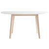 Miliboo - Tavolo ovale 150cm bianco e legno chiaro leena - Bianco