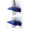Petrozzi Kit Adele Dispenser e Portaspazzolini in Plexiglass 18 Colori - COLORE: Trasparente - Posa: Posa ad incollo