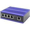 DIGITUS Industrial 4-port Fast Ethernet PoE Switch 1 uplink port,DIN rail, extend. temp. range