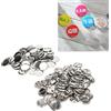 Tnfeeon 100 Set Kit per Realizzazione Bottoni, 37mm Parti Bottoni in Metallo con Copertura e Fondo, per Macchina Bottoniera Fai da Te, Distintivi, Spille e Craft