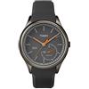 TIMEX WATCHES Timex iQ+ Move orologio sportivo Nero, Acciaio spazzolato, Arancione Bluetooth