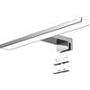 Aogled Lampada da Specchio Bagno 40 cm 10W 820LM 230V Bianco Freddo 6500K, Lampada da Bagno,Morsetto su Specchio/Armadio/Illuminazione a Parete 400mm