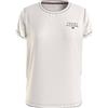 Tommy Hilfiger T-shirt Maniche Corte Donna Scollo Rotondo, Beige (Ancient White), S