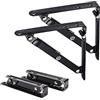 Generic Set di 2 staffe pieghevoli da 150 mm, staffa pieghevole da parete pieghevole per scaffali in metallo da 6 pollici