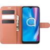 Kezaizhe Custodia per Alcatel 1S 2020 PU Pelle Wallet Protettivo Cellulare Flip Cover per Alcatel 1V 2020 / 3L 2020 / 3V 2020 a Portafoglio Telefono con Magnetica (Brown)