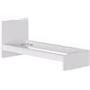 Iconico Home MIK Struttura Letto Singolo con testiera portaoggetti, Legno Composito, Bianco Opaco, 90x200 cm