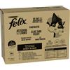 Felix Le Ghiottonerie in Gelatina 80 x 85 g Alimento umido per gatti - Mix Carne e Pesce: Manzo, Pollo, Tonno, Merluzzo