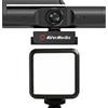 AVerMedia PW513 Live Streamer CAM con mini luce RGB ricaricabile VL49, 4K Ultra HD USB Webcam per giochi e live streaming, funziona con OBS, Streamlabs, Zoom, Teams e Skype