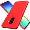 YaMiDe Custodia In Silicone Liquido Per Samsung Galaxy A6 Plus, Con [Protezione Schermo], Custodia In Gomma Gel Antiurto Anti-impronta, Rosso