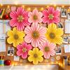 Sunbeauty 9 Pezzi di Carta per Fan Ghirlanda, Ghirlande da Appendere, Rosa, Giallo, Oro, Fiori di Carta, Decorazione per Matrimoni, Compleanni, Decorazioni Estive