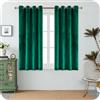 GIRASOLE HOME Coppia Tende Adelaide Morbide Oscuranti Termiche in Velluto 2 Pannelli da 140x150cm con Occhielli, Verde